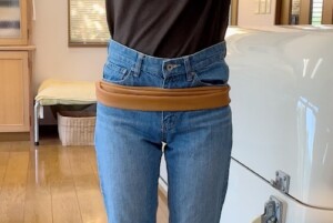 腰をラクに！諏訪市豊田の治療院藤森で扱っている骨盤ゴムチューブ大2m。